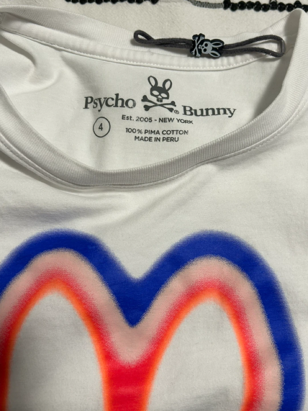 Psycho Bunny White Graphic T-Shirt Size 4 - photo 5