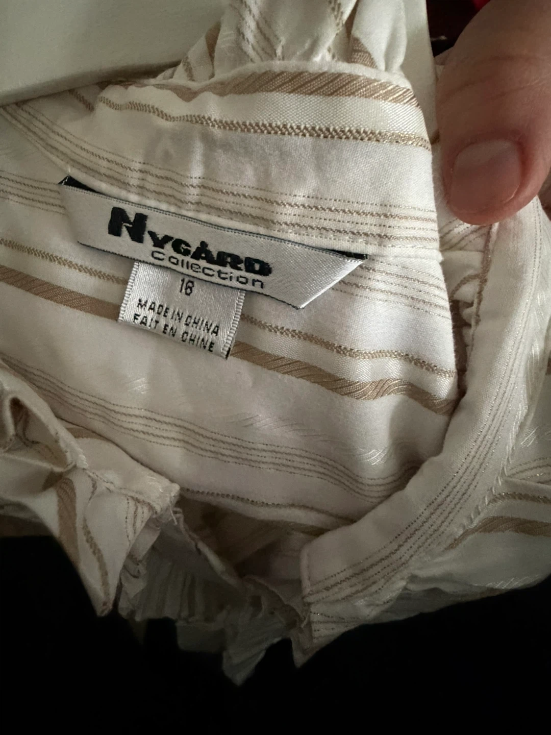 Nygard Collection Striped Button-Up Blouse Size 16 - photo 3