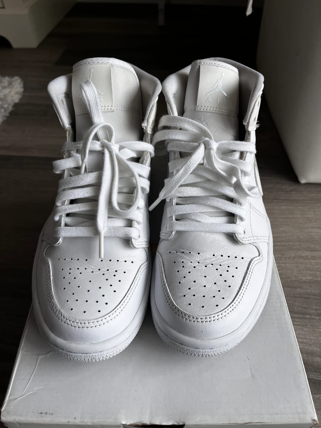 Women’s Air Jordan 1 Mid White Ivory - photo 4