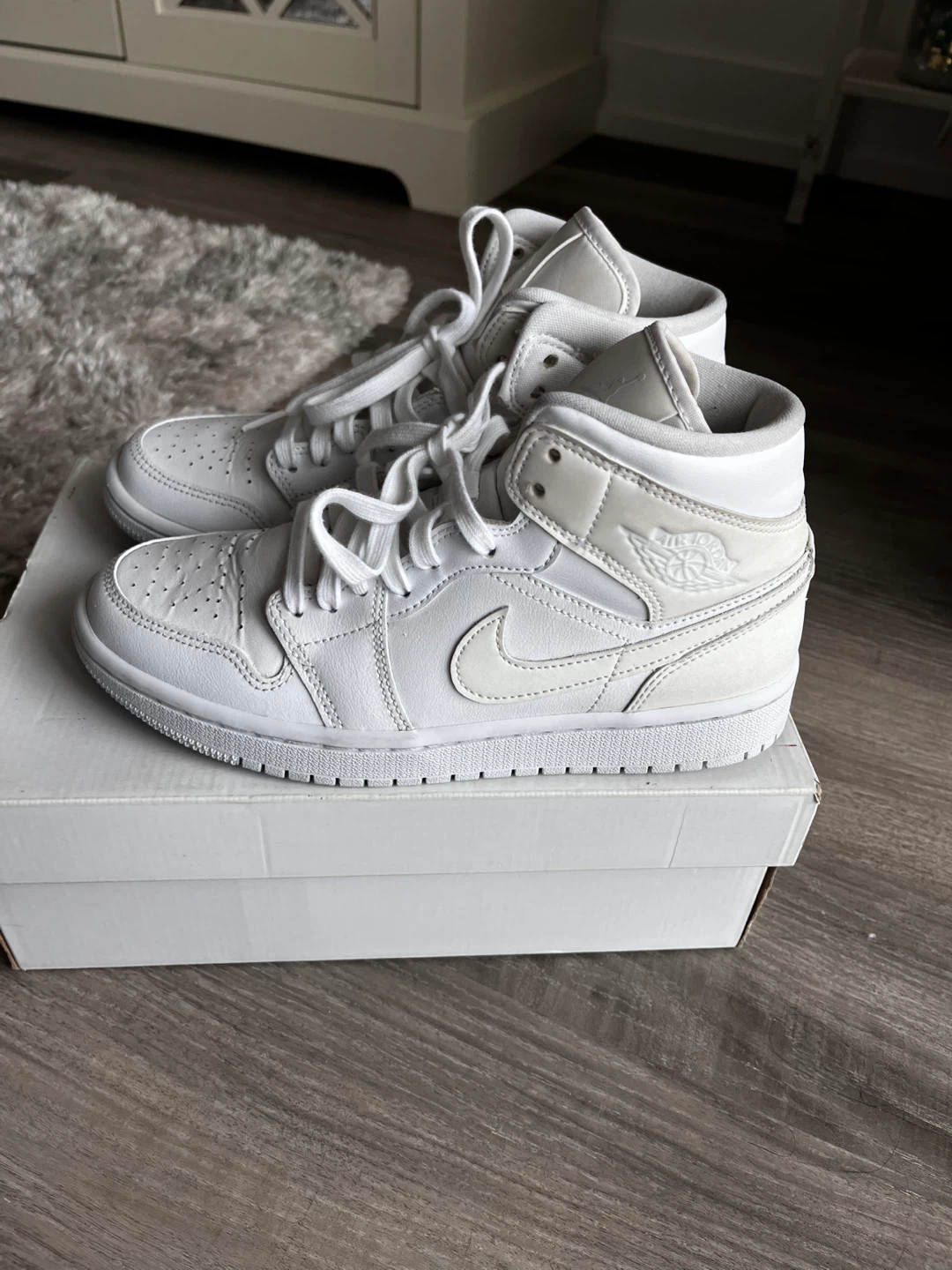 Women’s Air Jordan 1 Mid White Ivory - photo 2