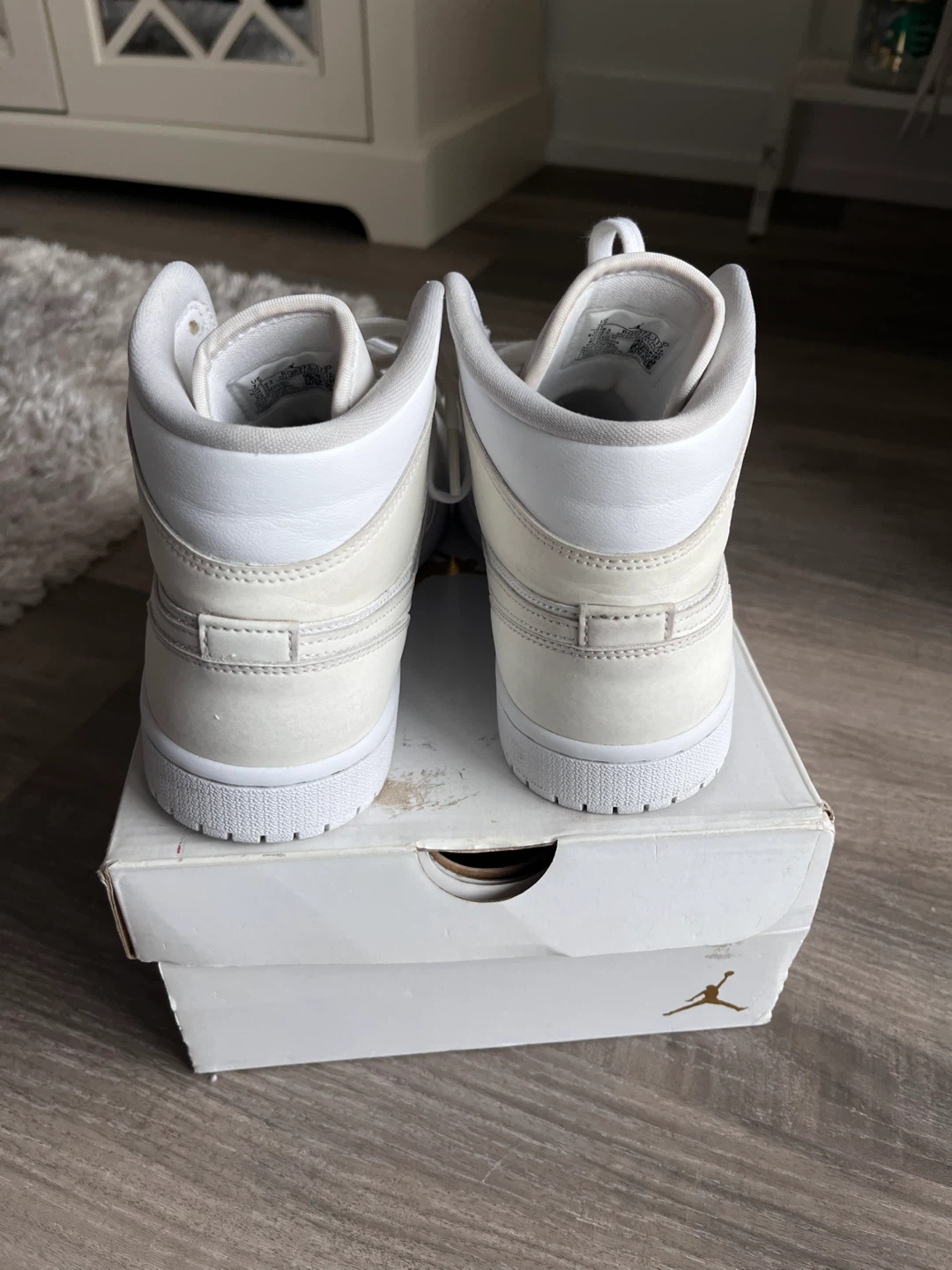Women’s Air Jordan 1 Mid White Ivory - photo 3
