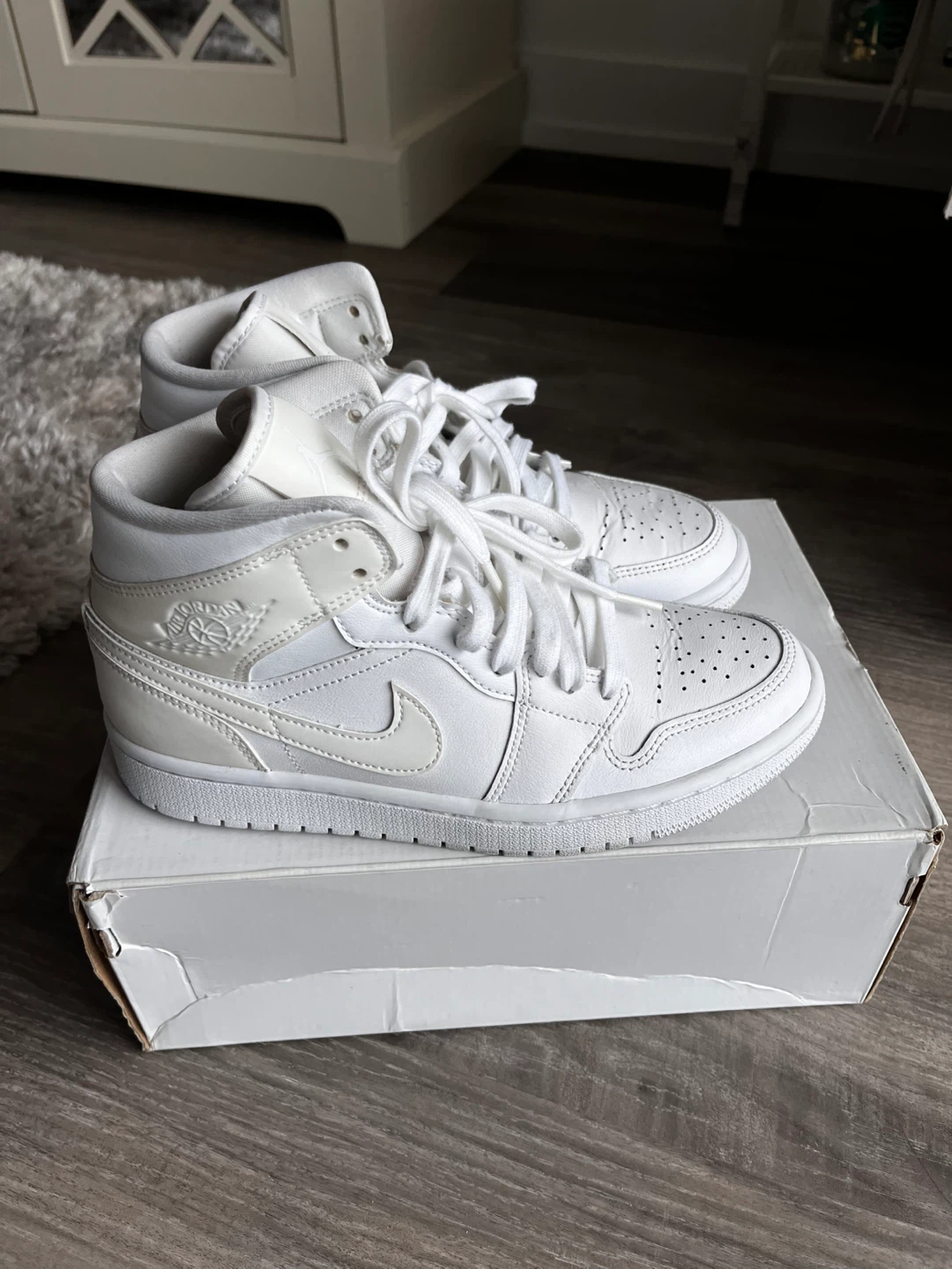 Women’s Air Jordan 1 Mid White Ivory