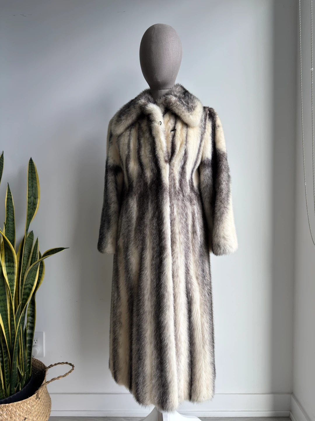Arctic Marble Mink Fur Coat
