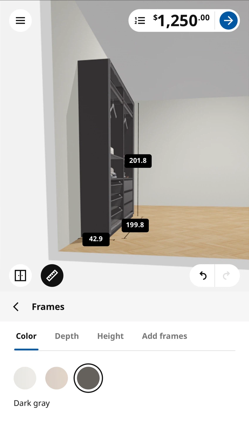 IKEA PAX Wardrobe Frame - Dark Gray - photo 2