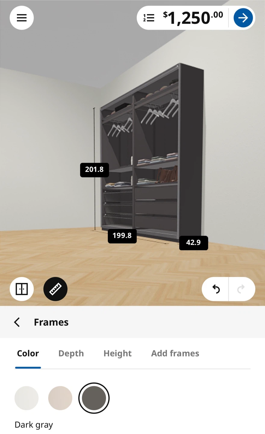 IKEA PAX Wardrobe Frame - Dark Gray - photo 3