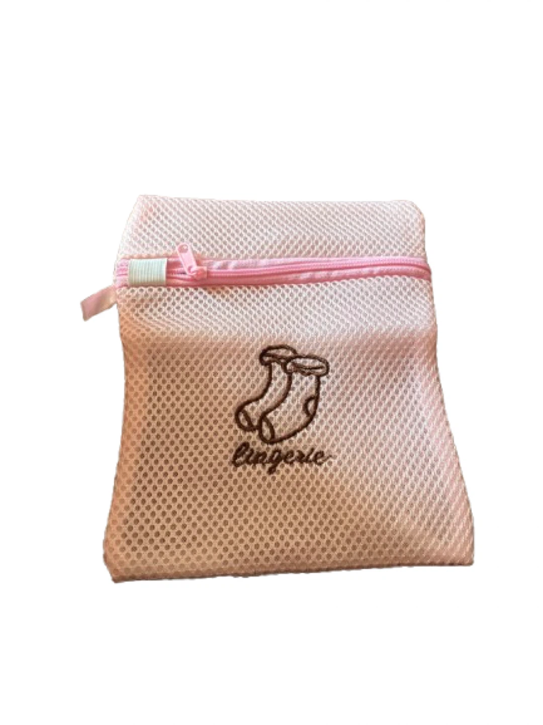 Pink Mesh Lingerie Laundry Bag – Zippered Delicates Wash Pouch