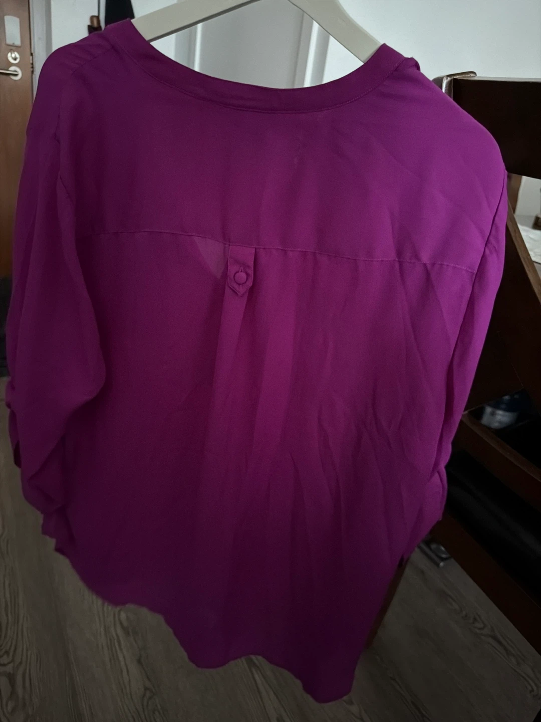 Torrid Purple V-Neck Blouse Size 2 - photo 2