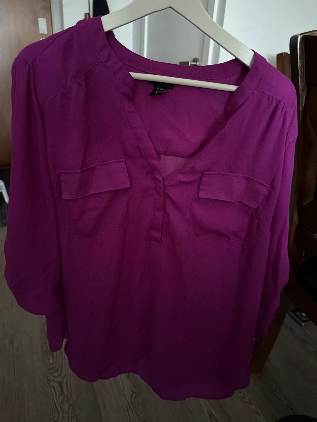 Torrid Purple V-Neck Blouse Size 2