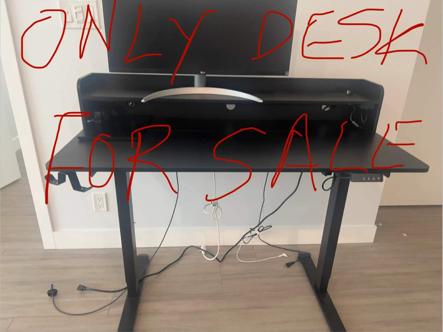 Adjustable Standing Desk with Monitor Shelf