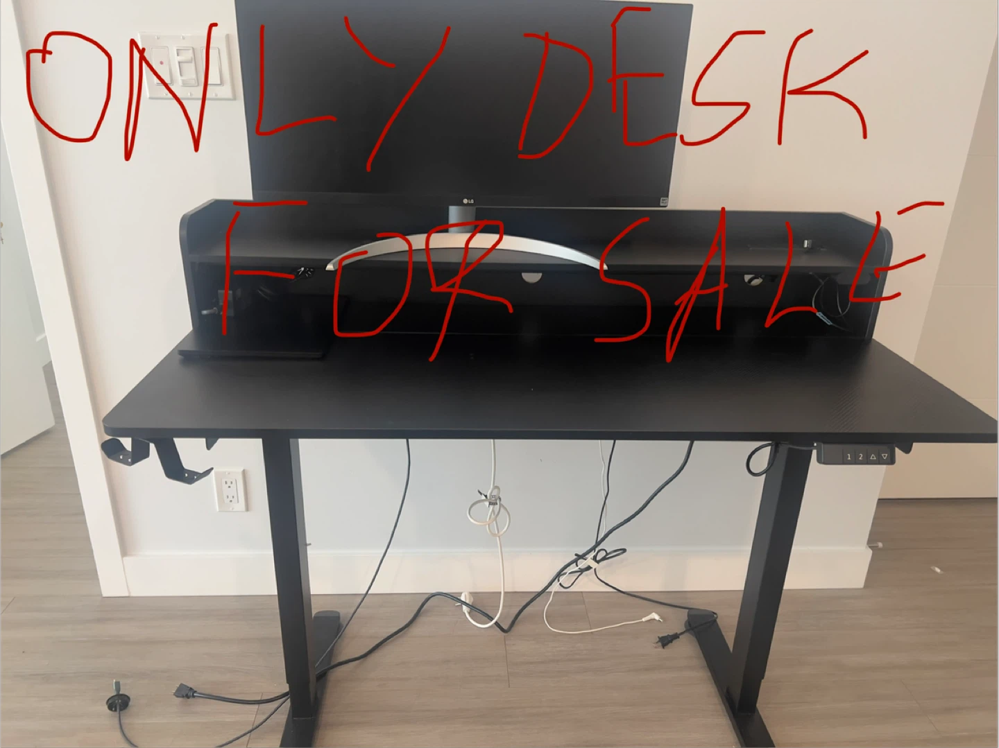 Adjustable Standing Desk with Monitor Shelf - photo 3