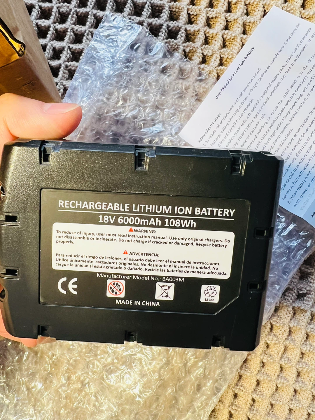 18V 6.0Ah Lithium-Ion Rechargeable Battery - photo 2