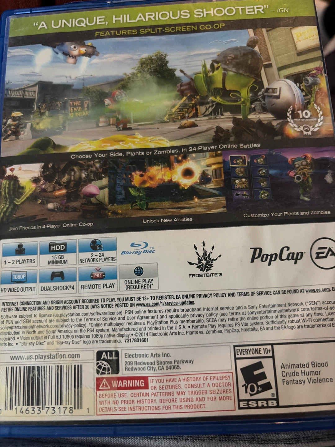 Plants vs. Zombies Garden Warfare PS4 Blu-Ray Disc - photo 2