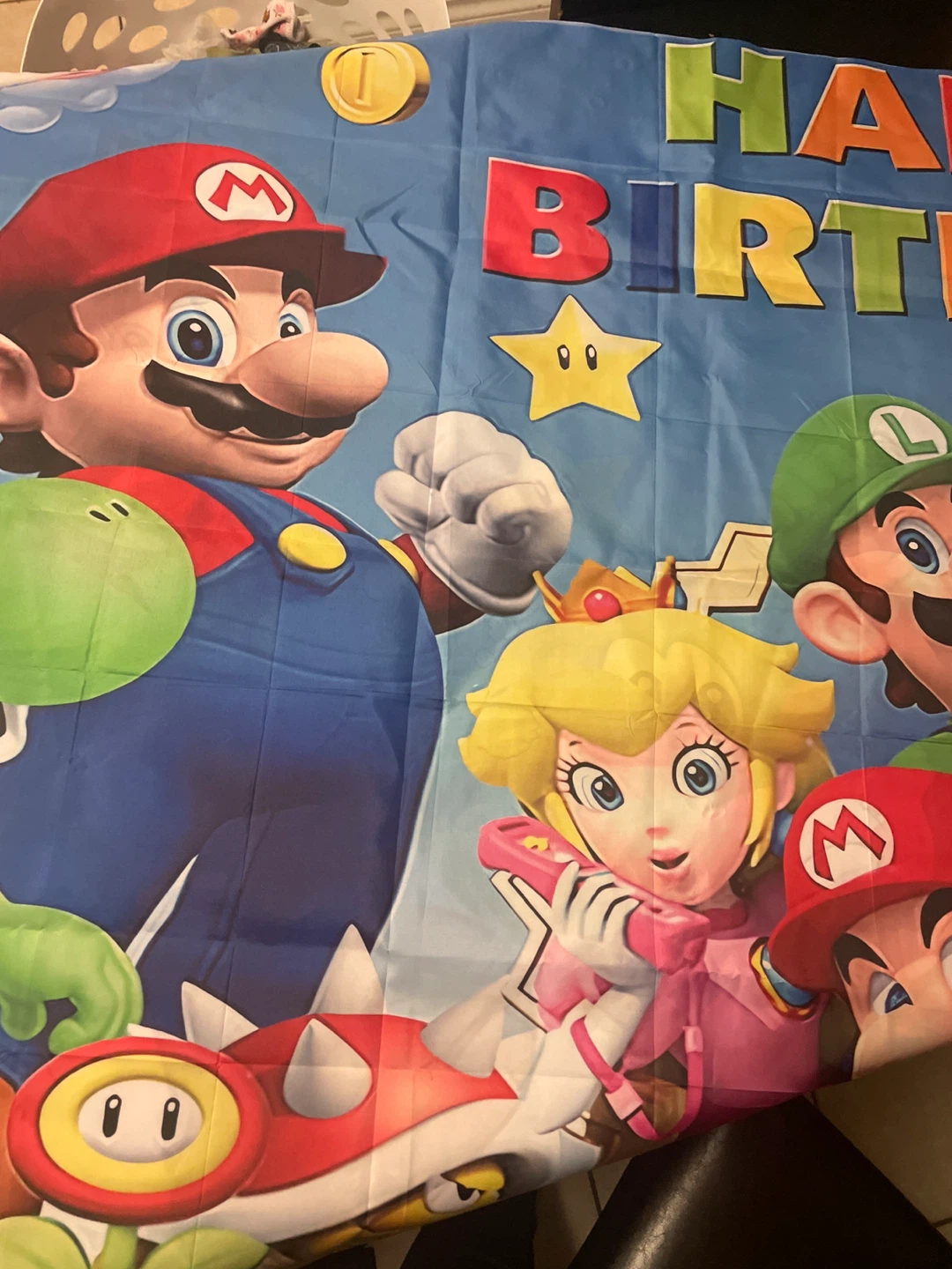 Super Mario Happy Birthday Banner