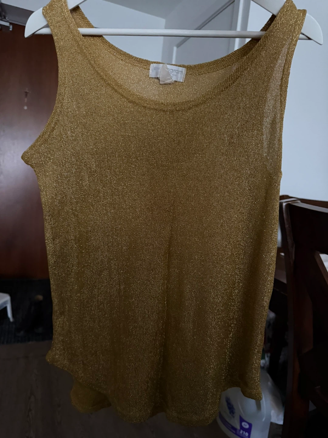 Lew Magram Collection Gold Metallic Tank Top