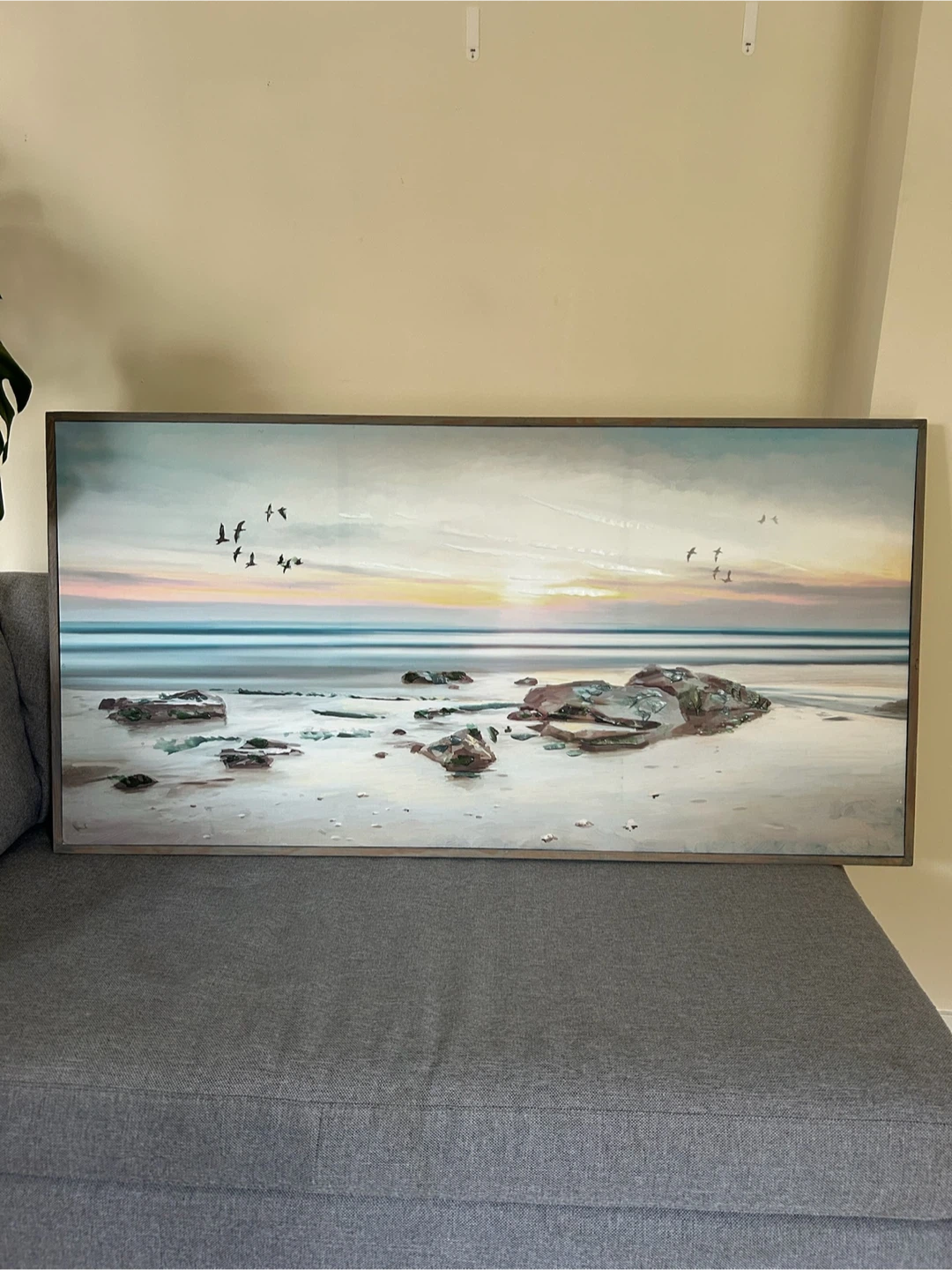 Framed Beach Landscape Art