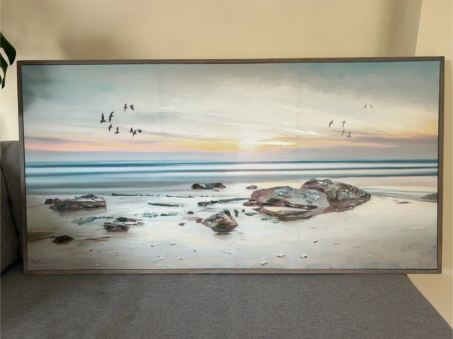 Framed Beach Landscape Art - photo 3
