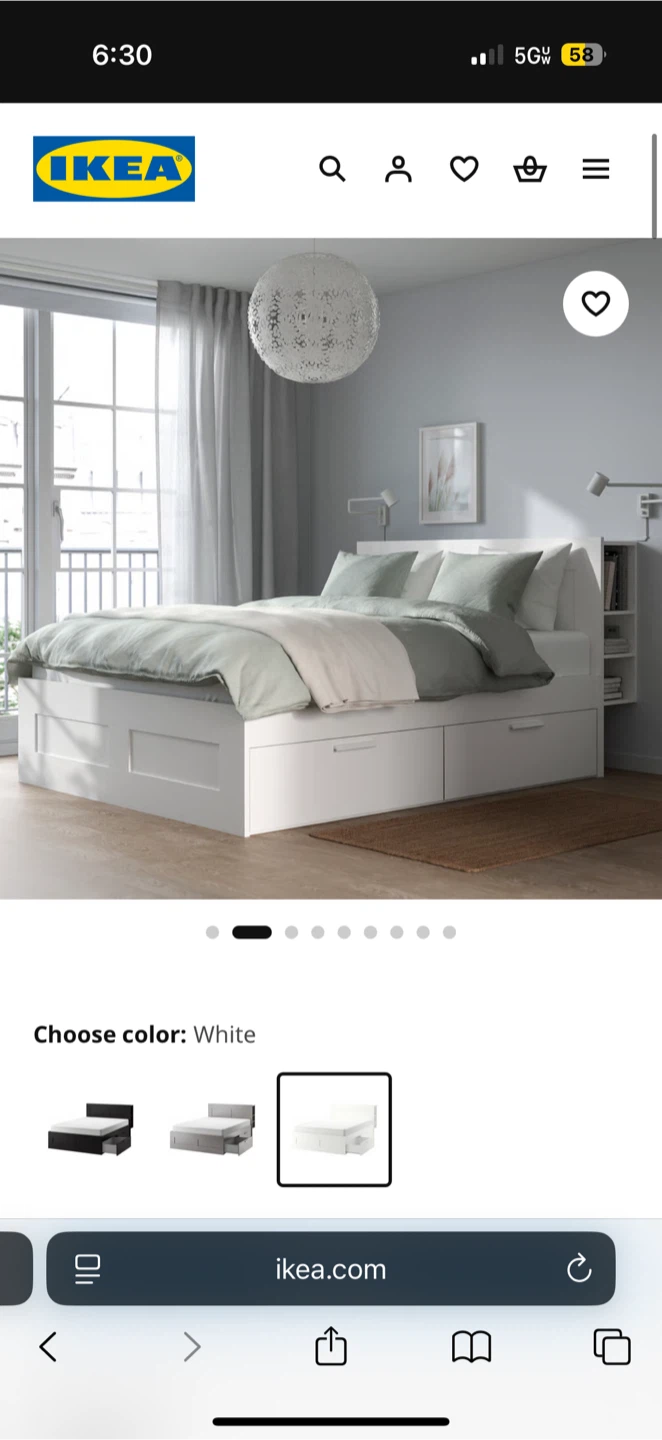IKEA BRIMNES Queen Bed Frame with Storage for sale 🛏️