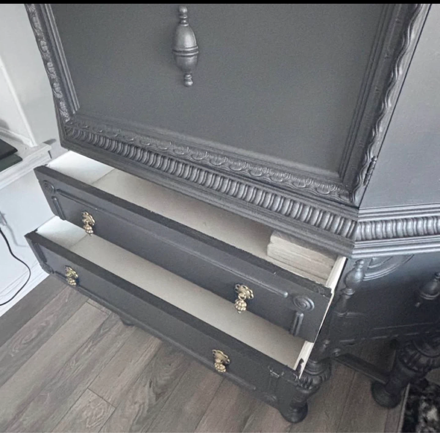 Vintage China Cabinet with Drawers - photo 2
