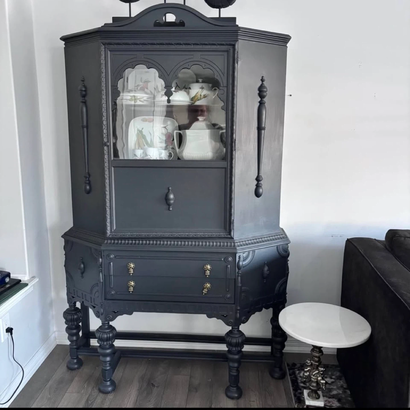 Vintage China Cabinet with Drawers - photo 5
