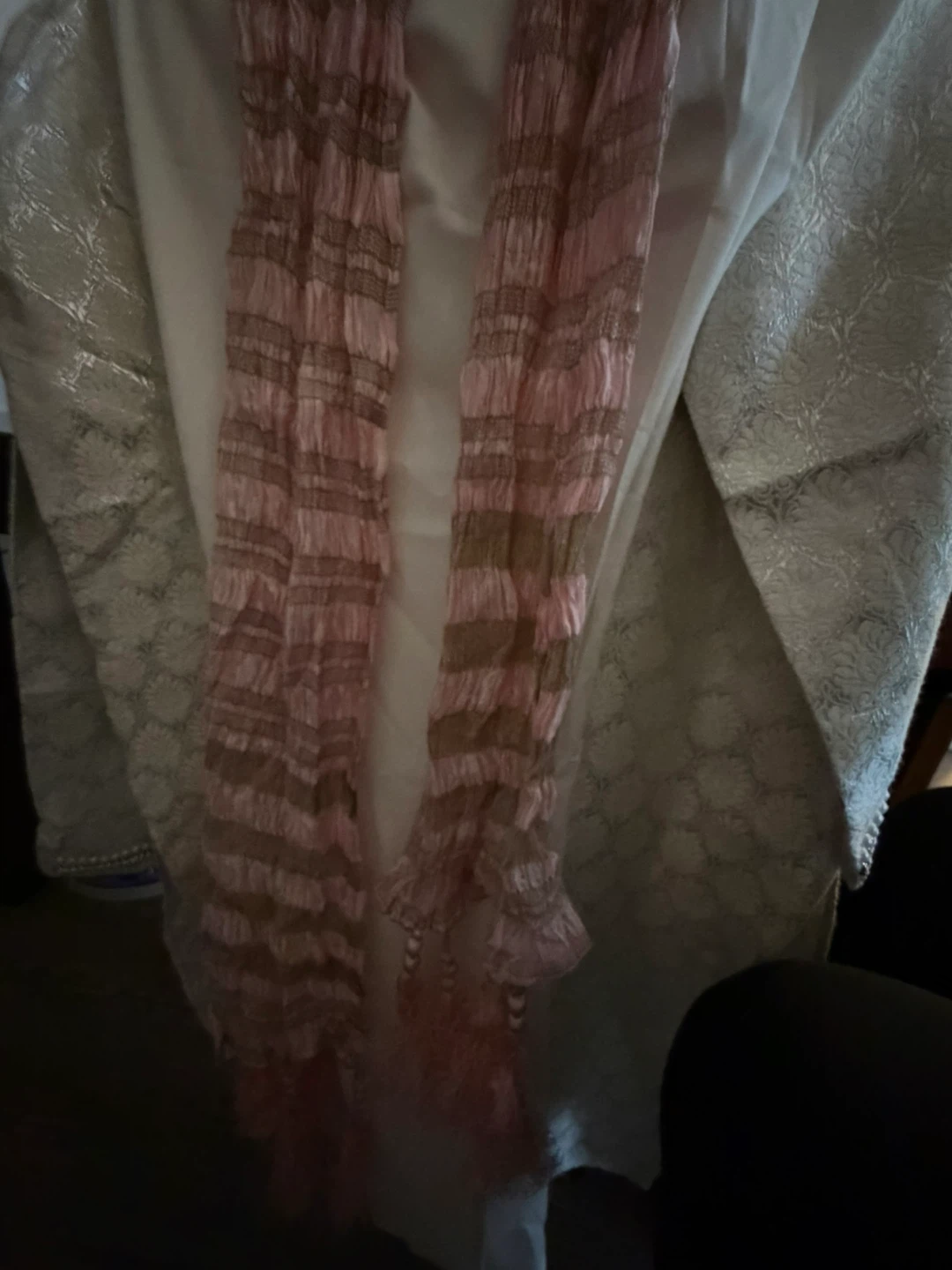 Men's Kurta with Scarf and white pants - photo 3
