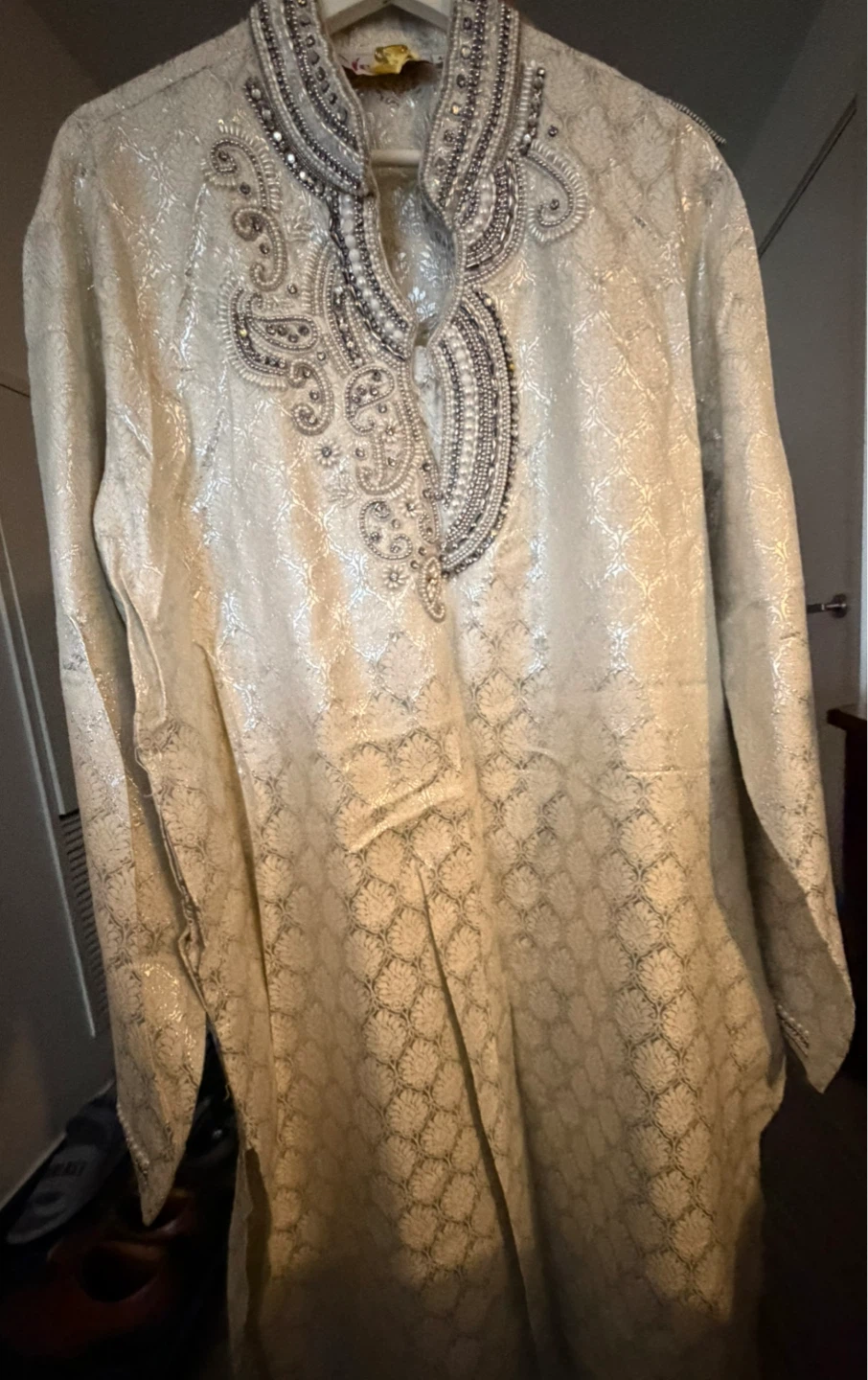 Men's Kurta with Scarf and white pants