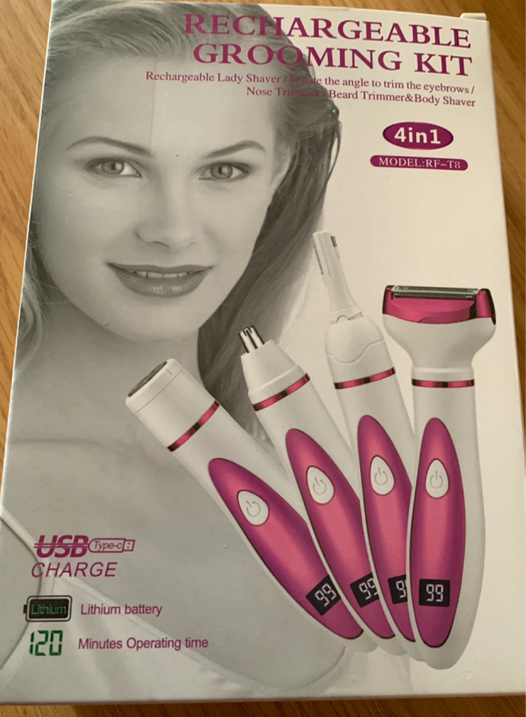 Rechargeable Grooming Kit 4-in-1 - Model RF-T8
