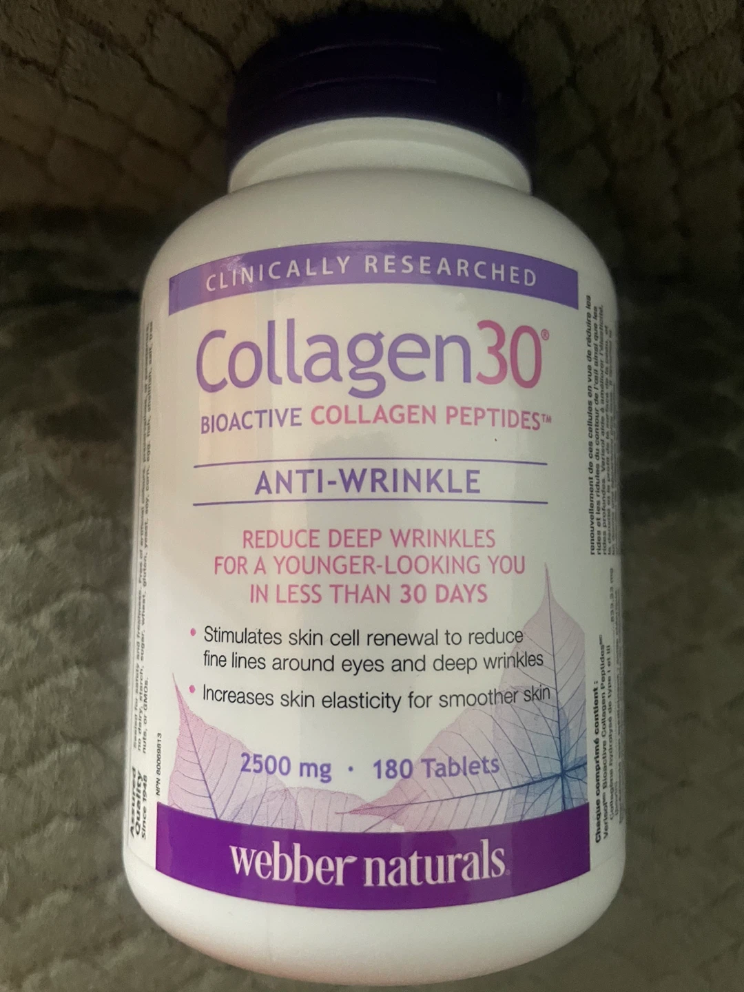 Webber Naturals Collagen30 Anti-Wrinkle Tablets - 180 Count