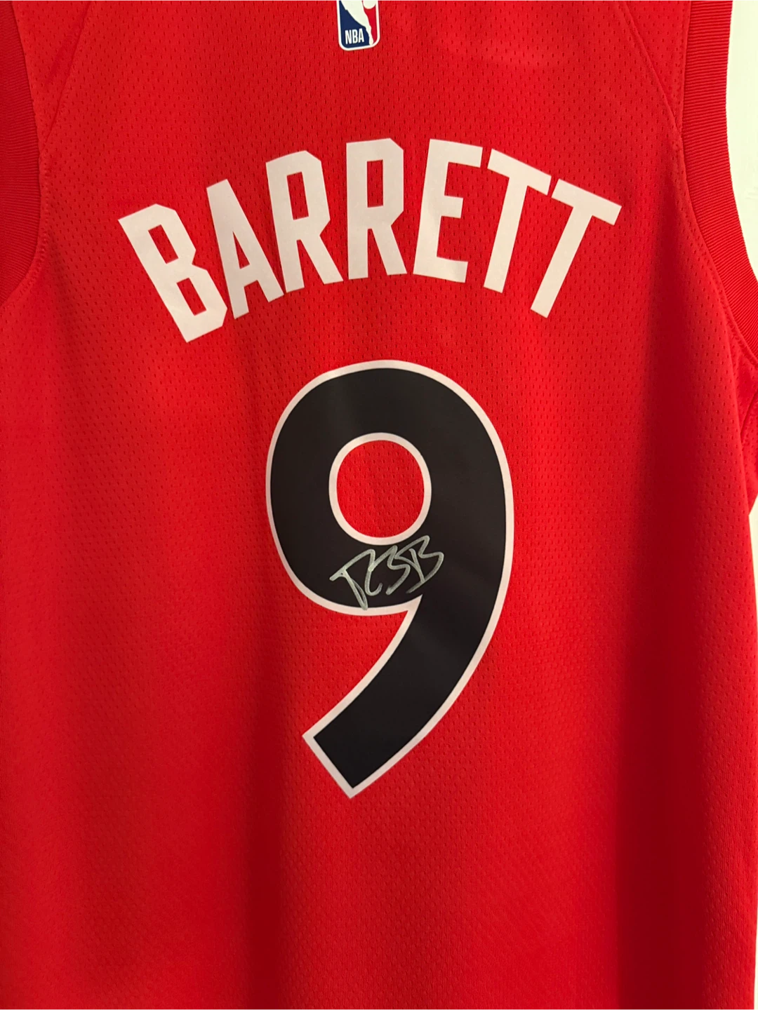 Signed Toronto Raptors RJ Barrett Jersey Size 48 - photo 2