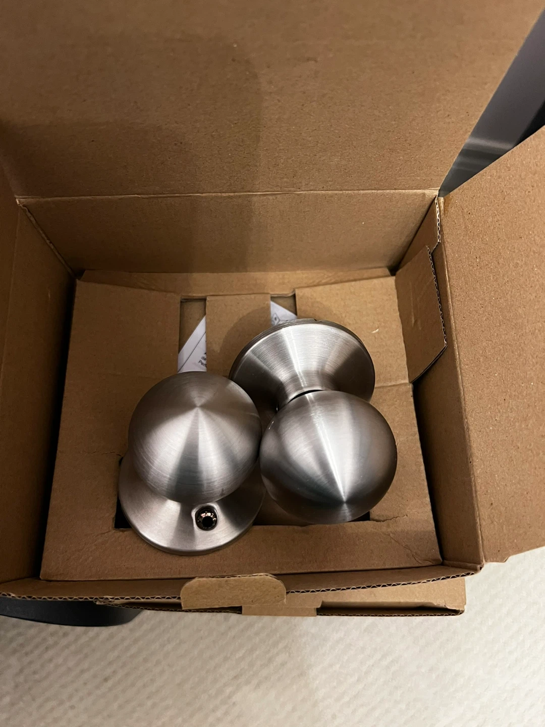 Silver door knobs