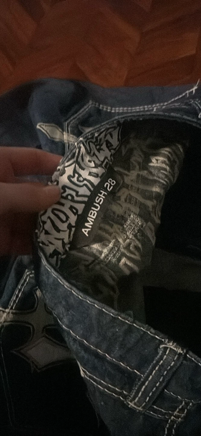 Ambush 28 "Cross" Embroidered Denim Jeans - photo 4