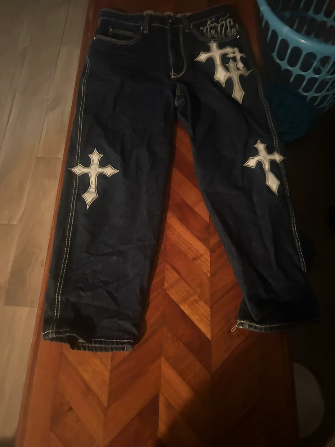 Ambush 28 "Cross" Embroidered Denim Jeans