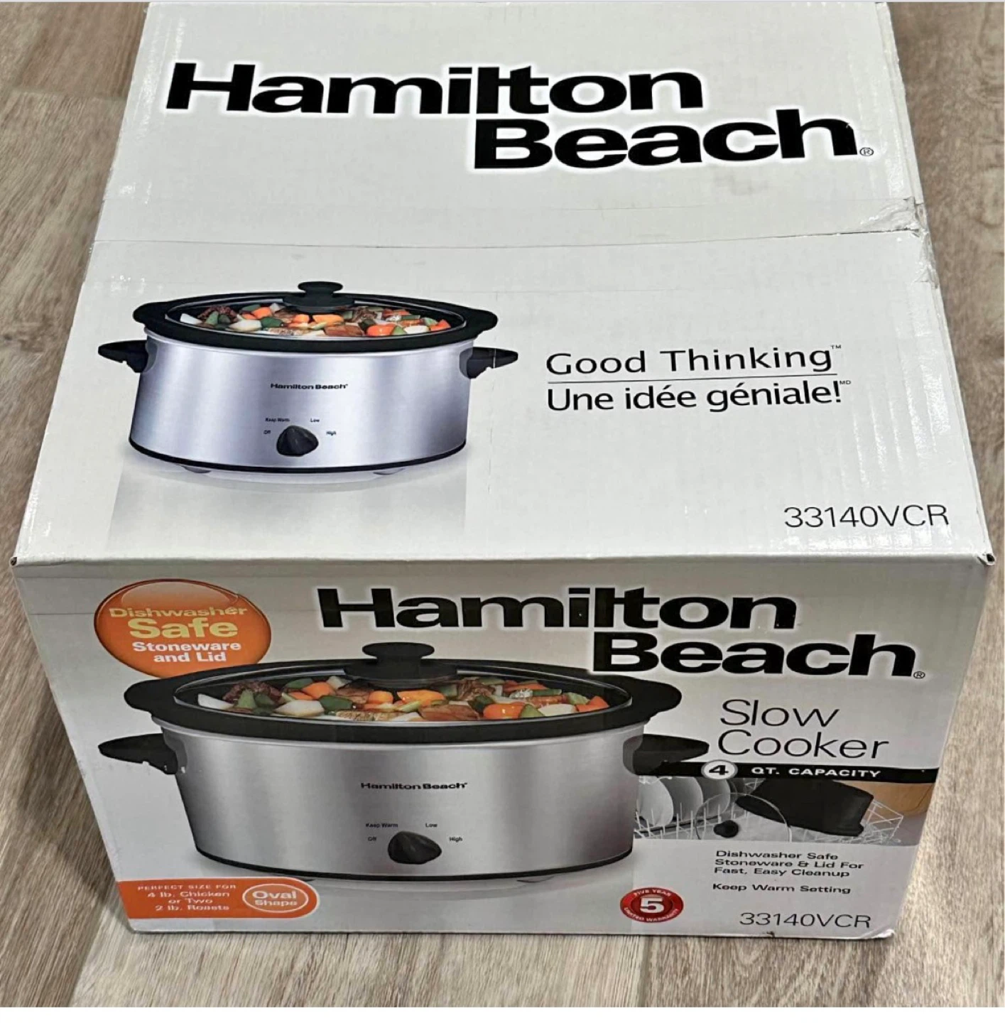 🥕BRAND NEW IN BOX Hamilton Beach 4 Qt. Oval Slow Cooker