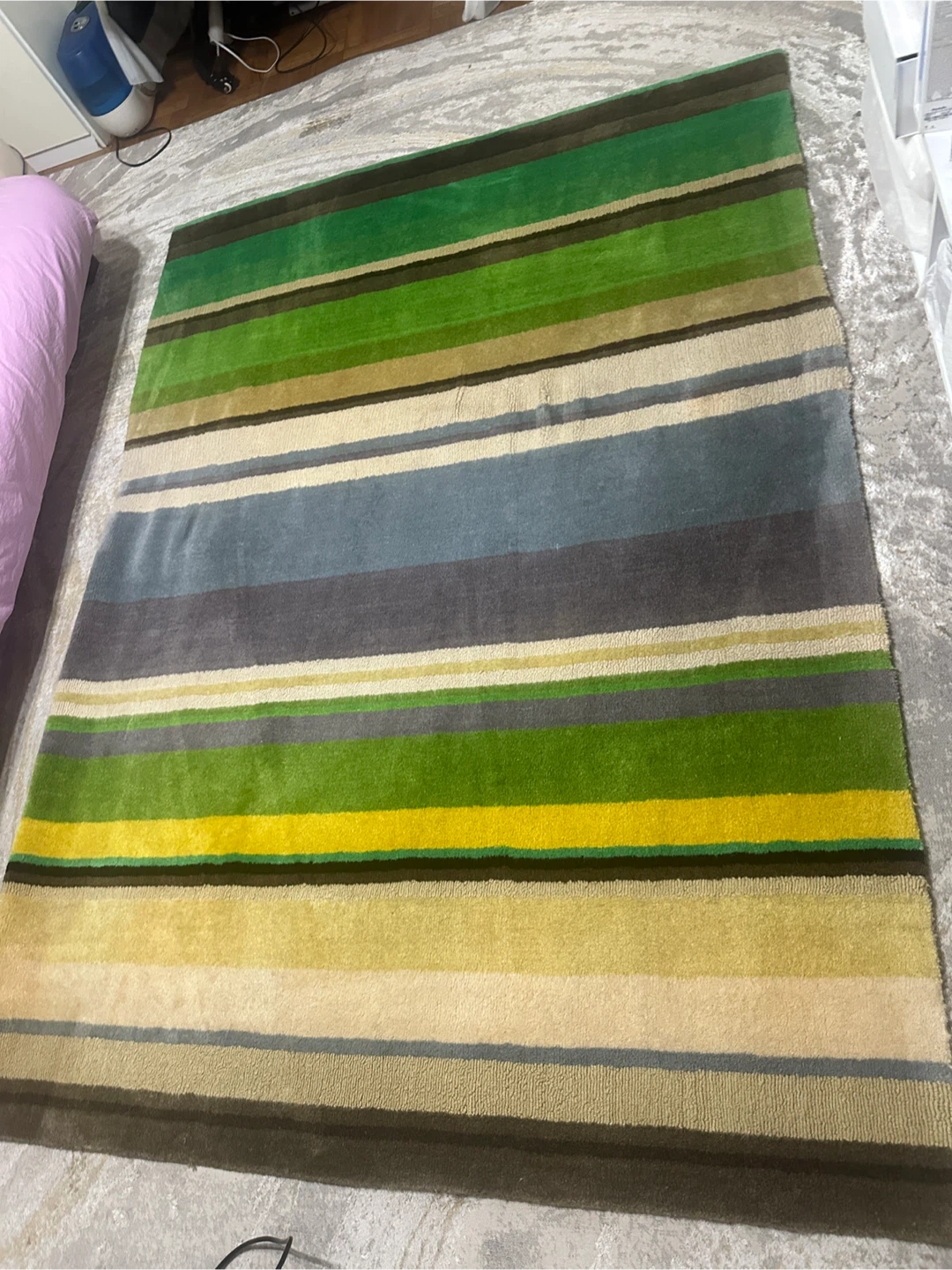 Ikea Stockholm Striped Rug 240x170cm Green/Grey - photo 4
