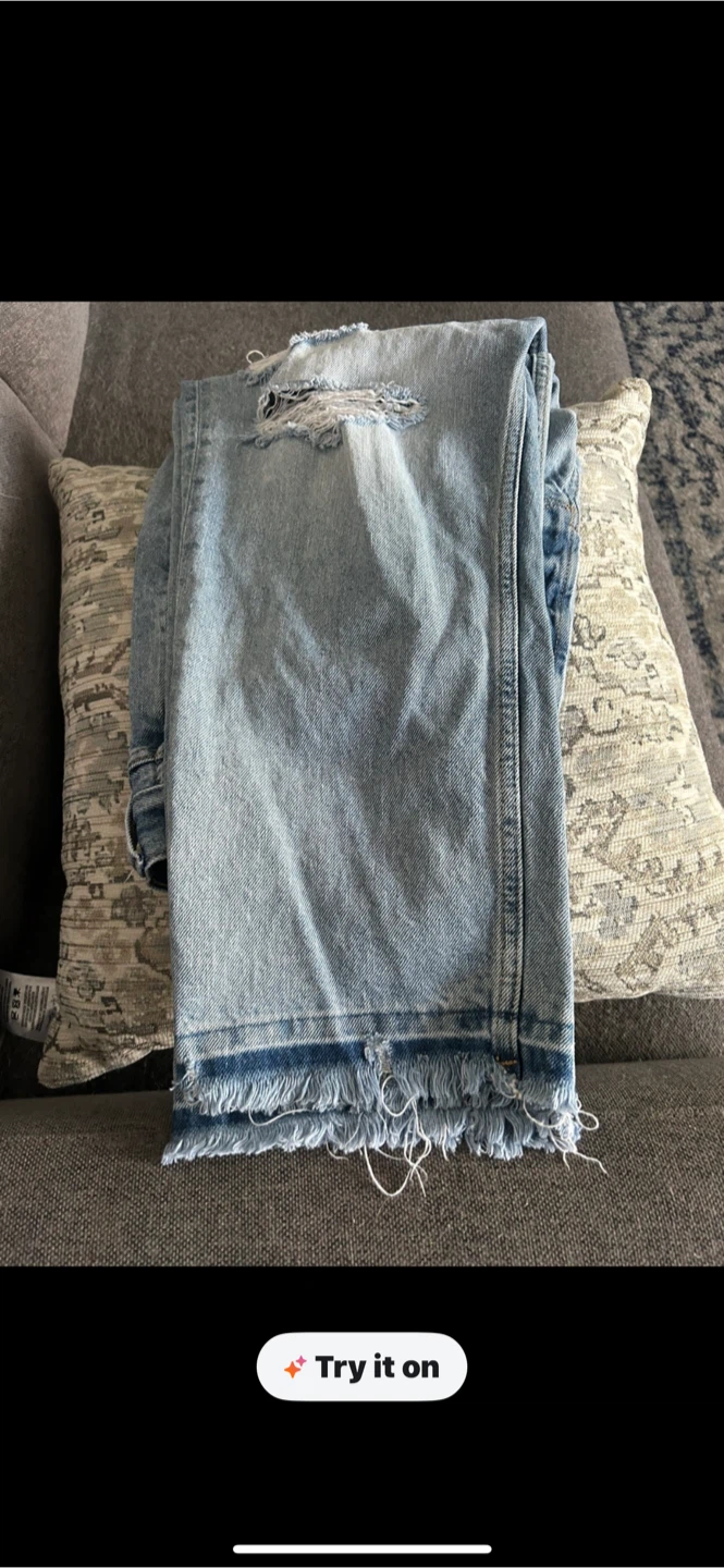 Old Navy Distressed Straight Leg Jeans - photo 3
