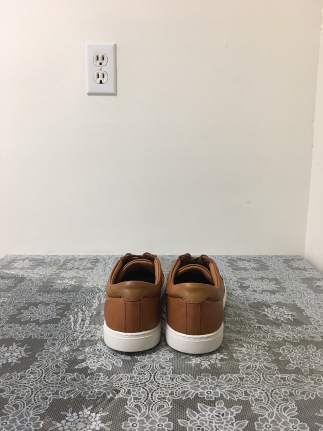 Brown Leather Lace-Up Sneakers - photo 3