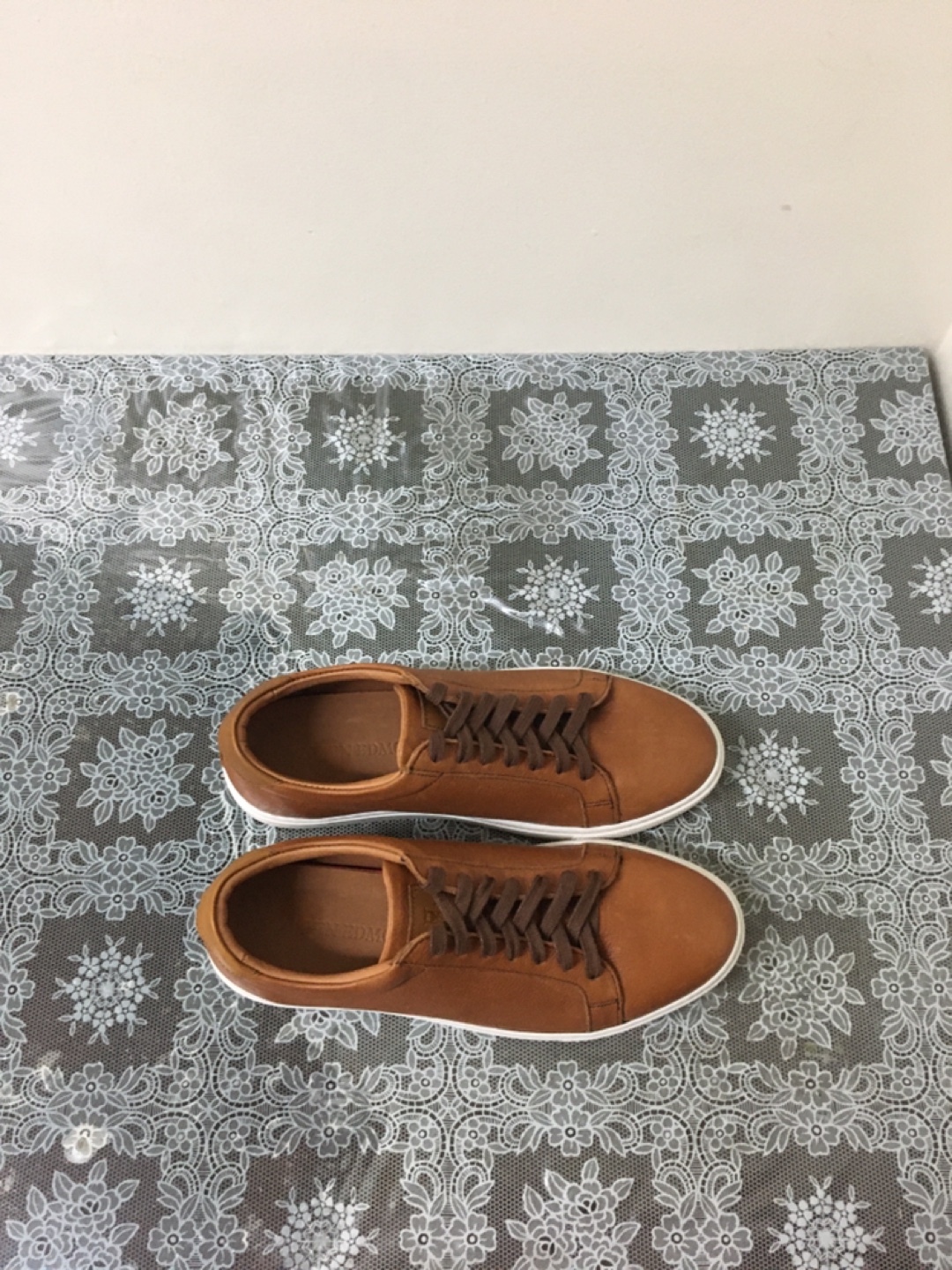 Brown Leather Lace-Up Sneakers - photo 4