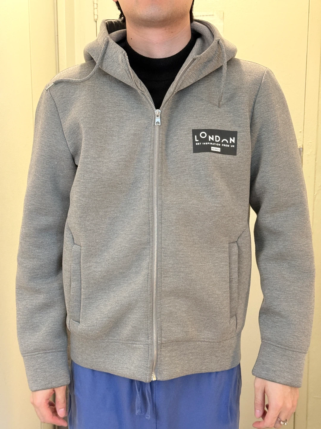 HENUS EDWIN Grey Zip-Up Hoodie