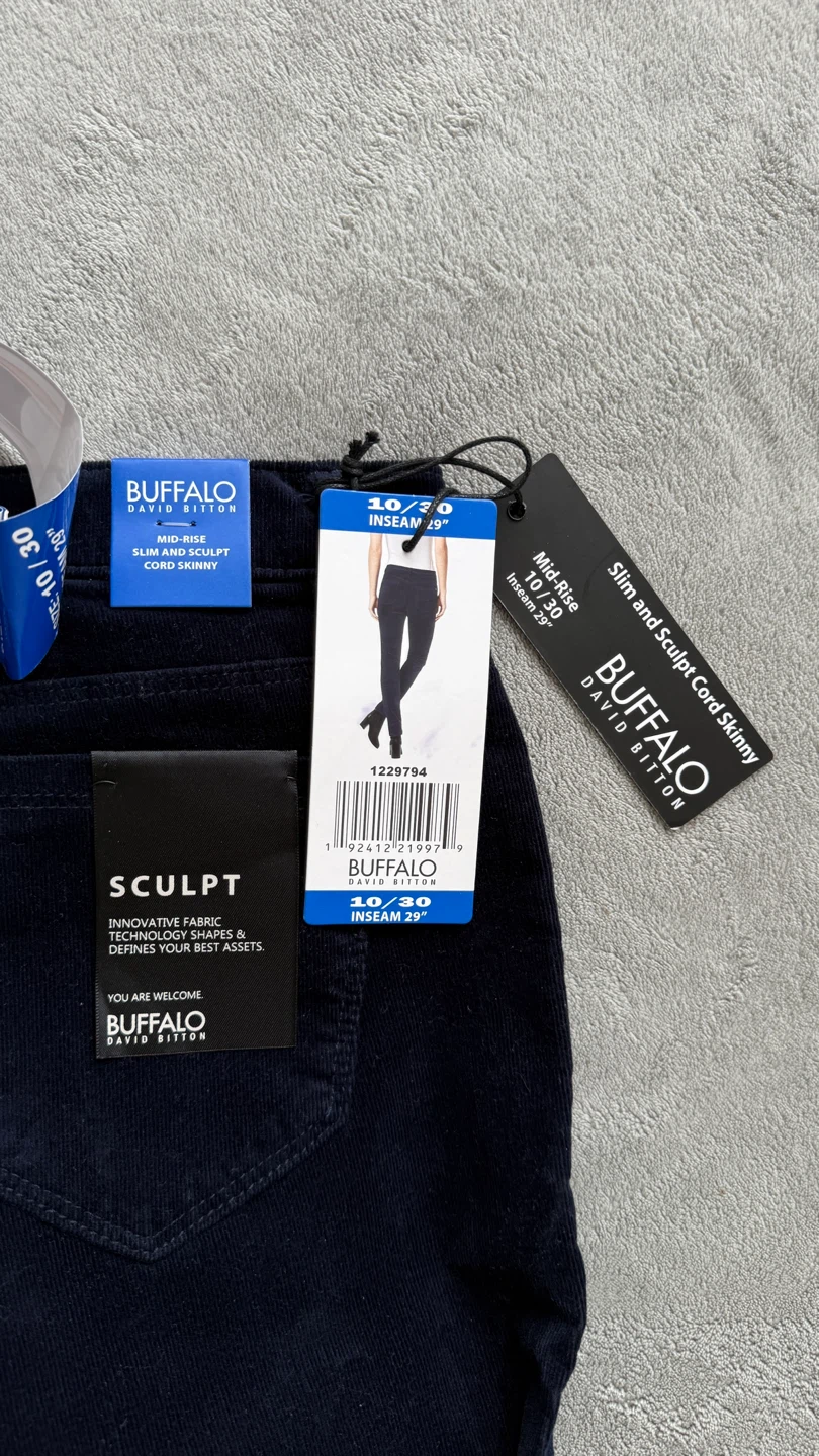 Buffalo David Bitton Women's Corduroy Pants - Size 10/30 - Navy - photo 3