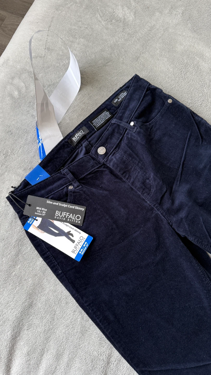 Buffalo David Bitton Women's Corduroy Pants - Size 10/30 - Navy - photo 4