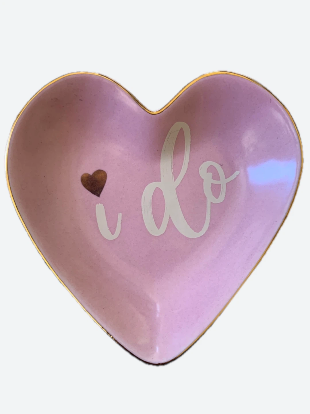 Pink Heart "I Do" Ring Dish