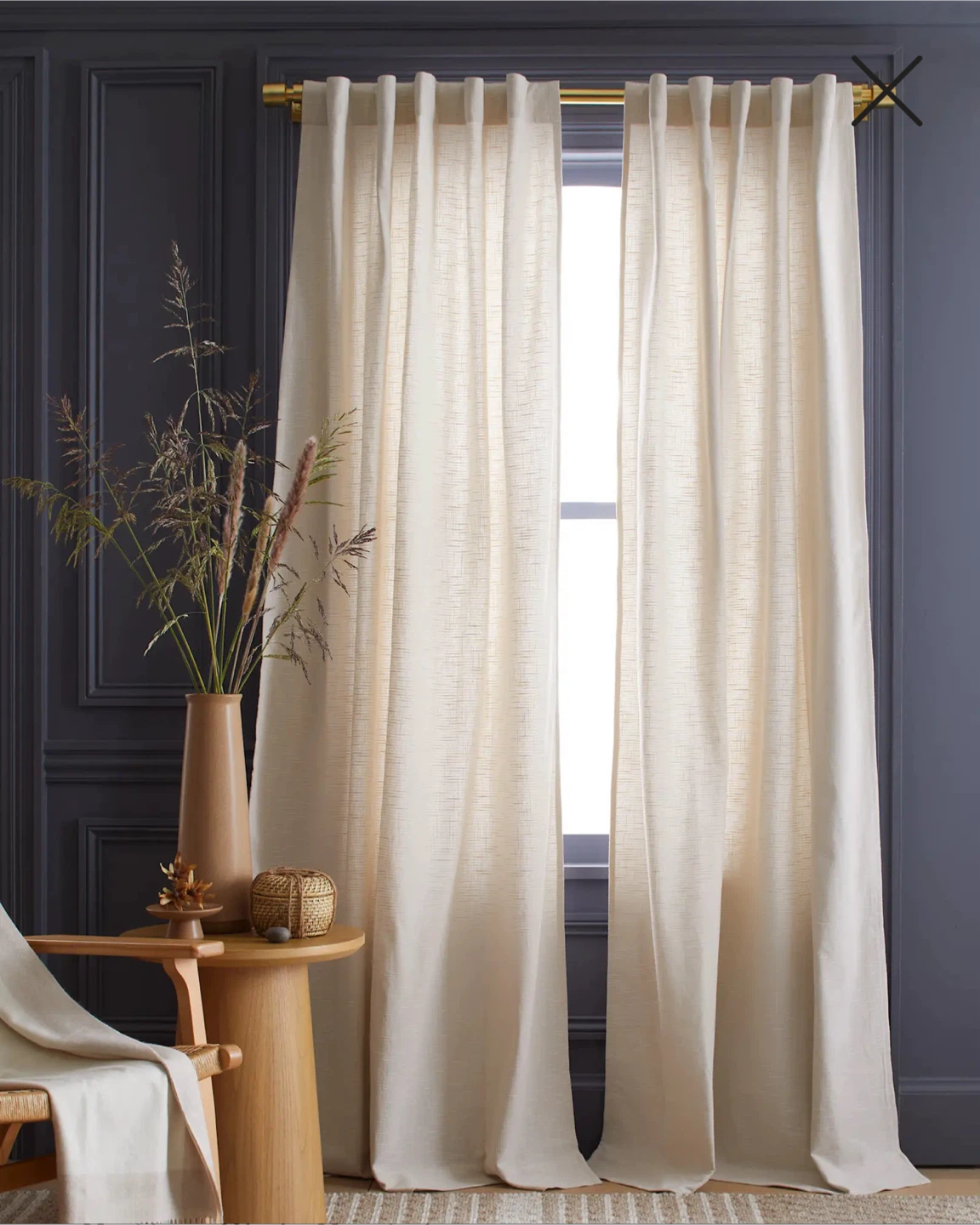 Brand new in box 96” length 2 panel pinch pleat curtains - photo 2