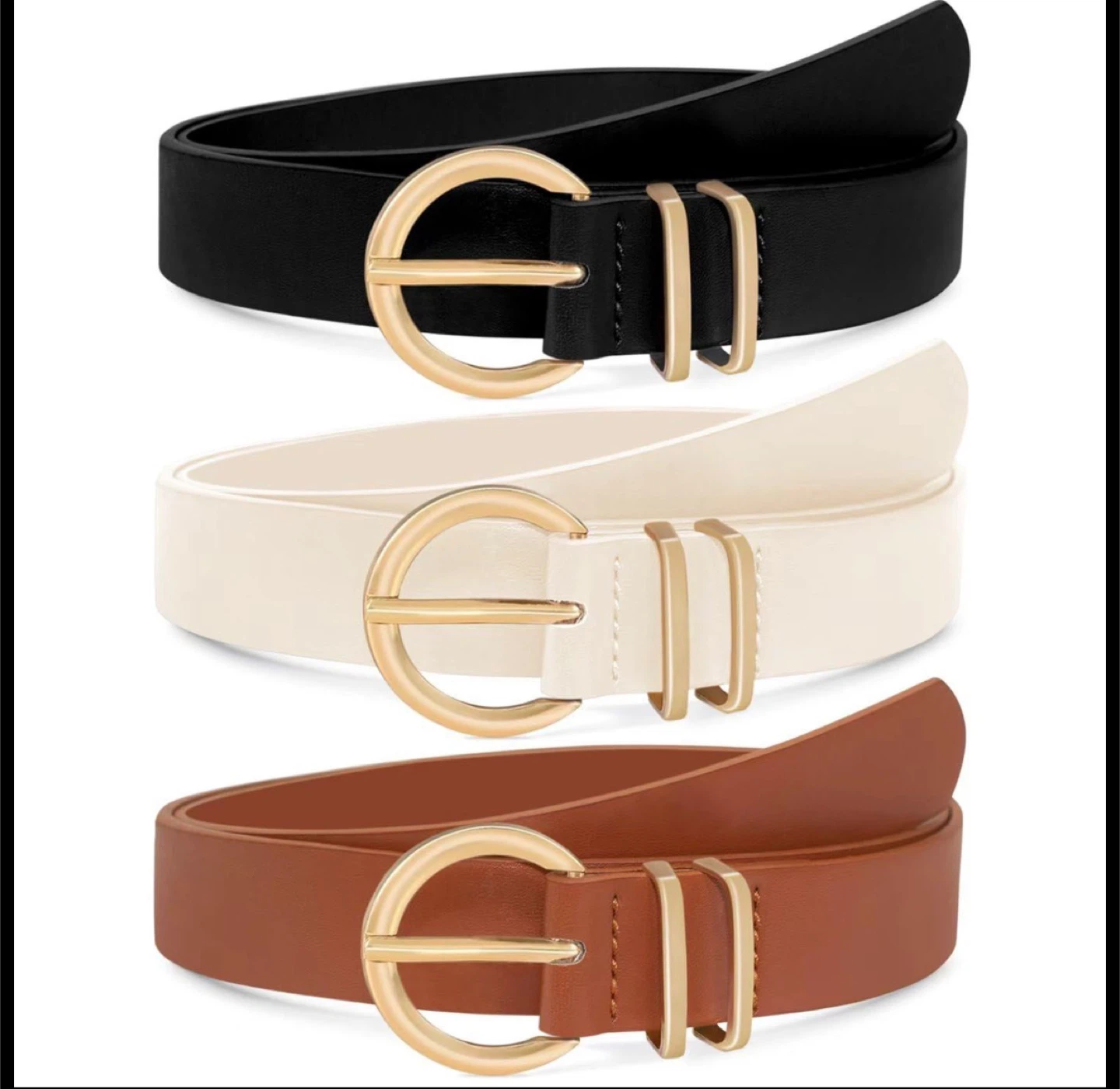 Women's Fashion Belts - Set of 3 size XL