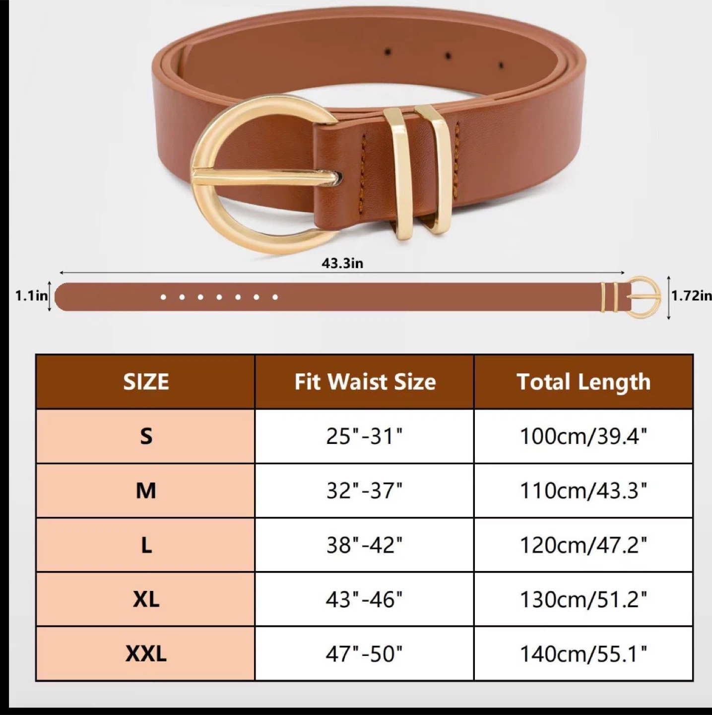 Women's Fashion Belts - Set of 3 size XL - photo 3