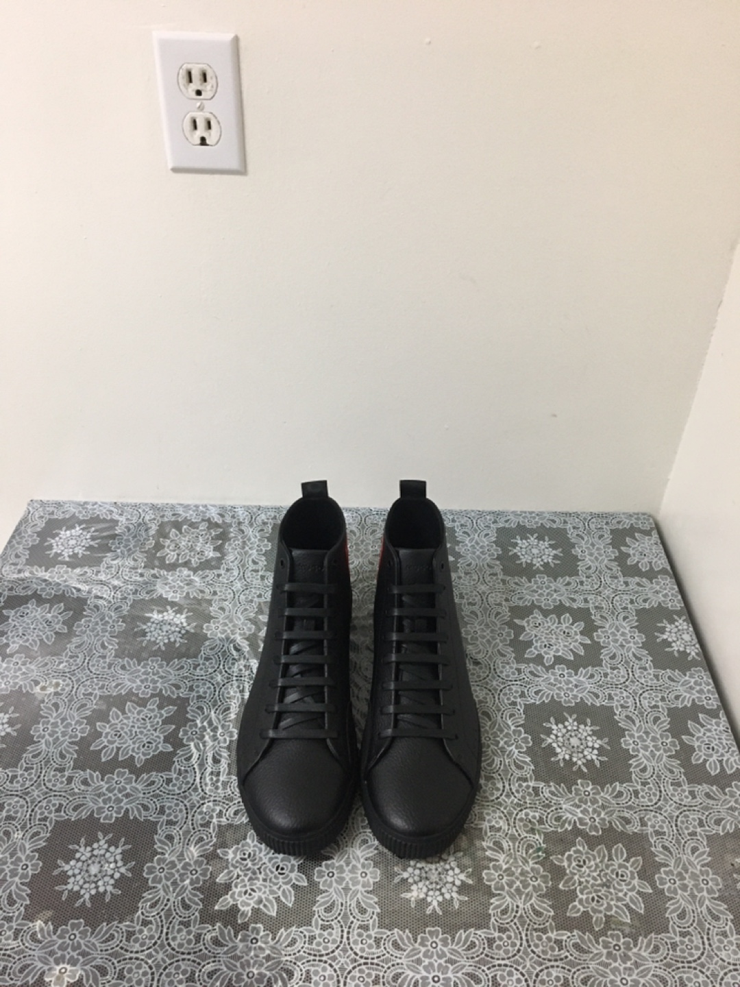HUGO Black High-Top Sneakers