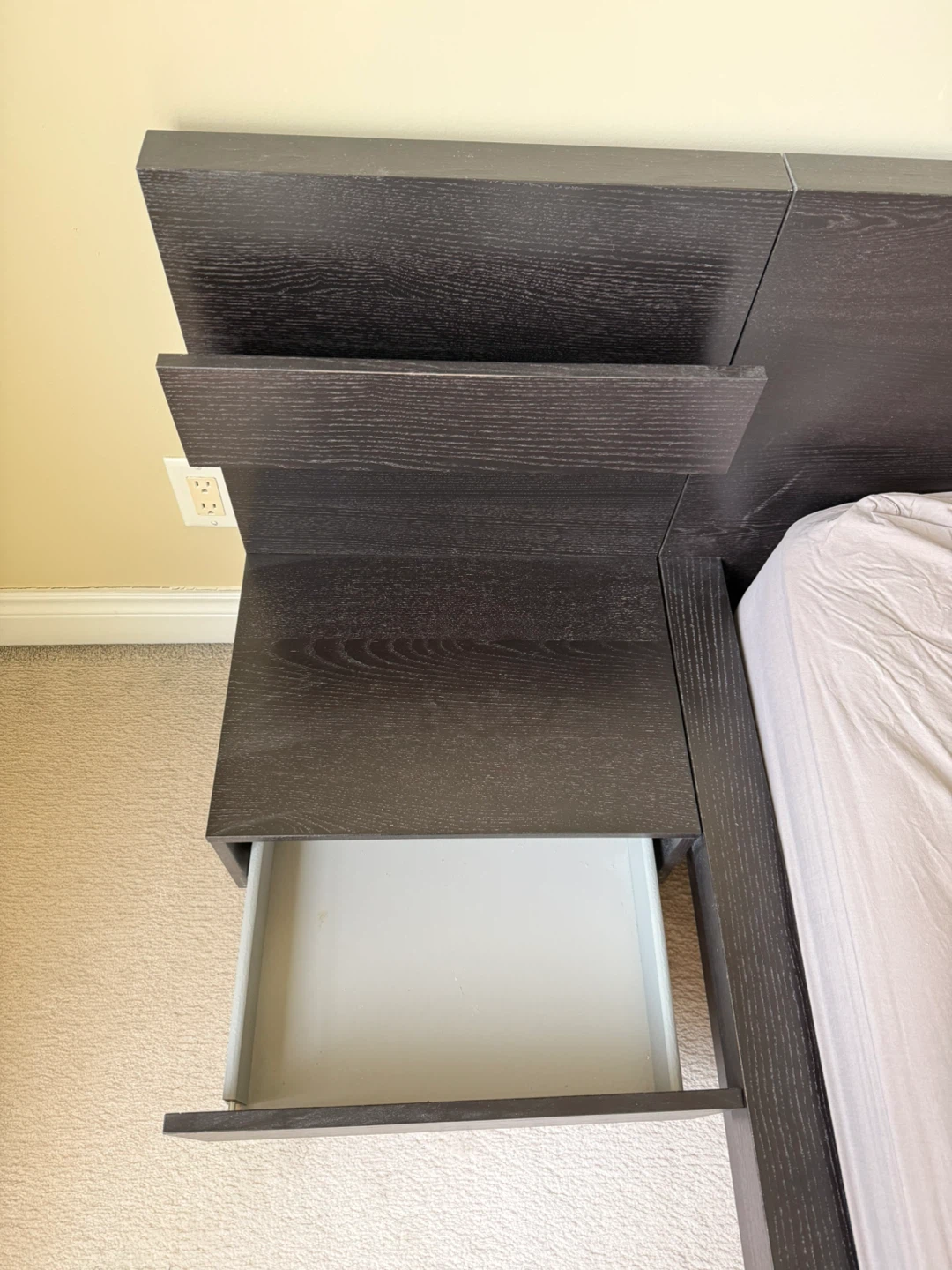 IKEA Malm Queen size bed frame and side tables - photo 3