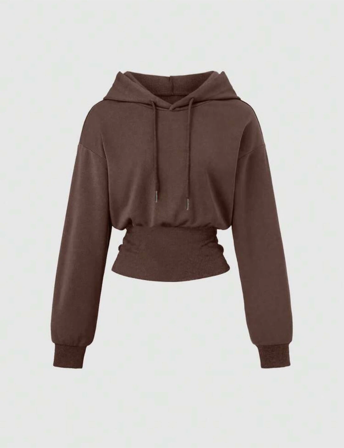 New 2pcs Brown Set Hooded Sweatshirt and Wide Leg Sweatpants - photo 3