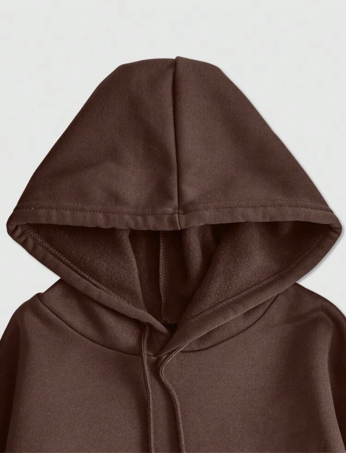 New 2pcs Brown Set Hooded Sweatshirt and Wide Leg Sweatpants - photo 5