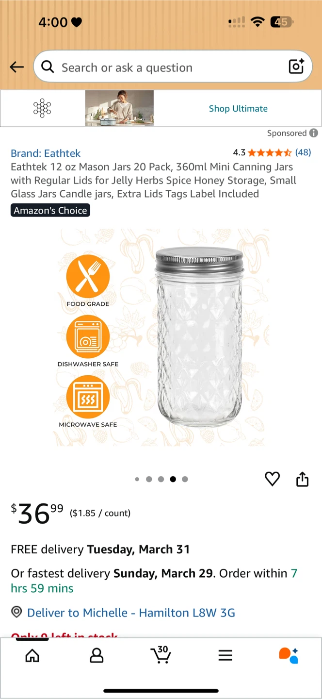Eathtek 12 oz Mason Jars 20 Pack - photo 4