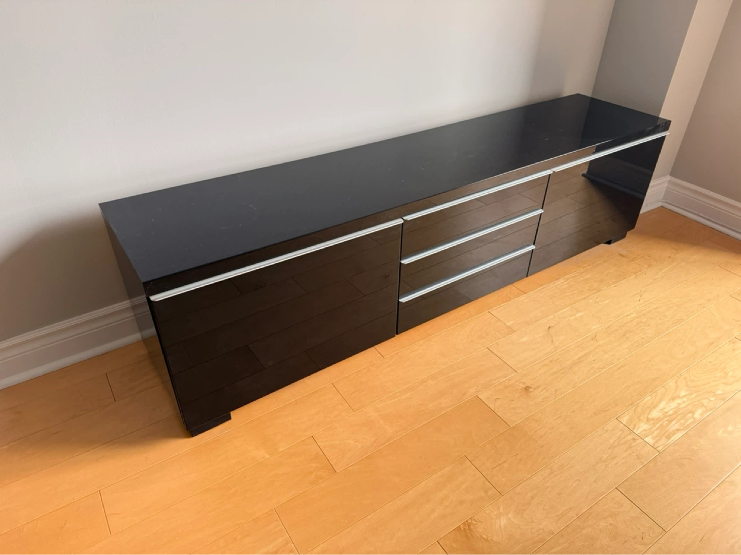 IKEA Black TV Bench Console Table