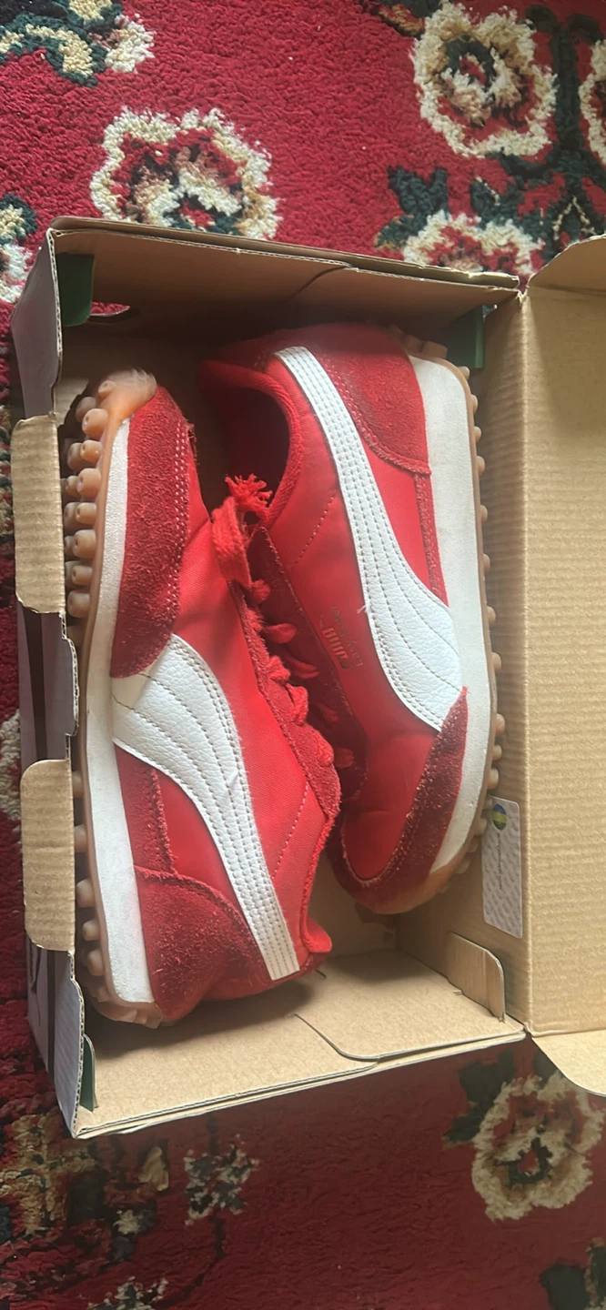 Puma Easy Rider Vintage PS Kids Shoes Size 3C Red